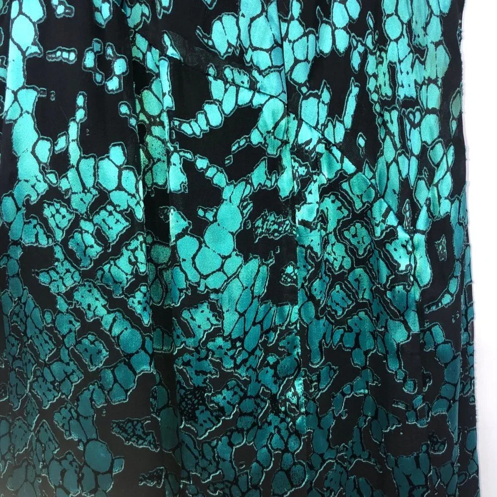 Nanette Lepore Metallic Floral Silk Maxi Dress Size 0 - Picture 9 of 14